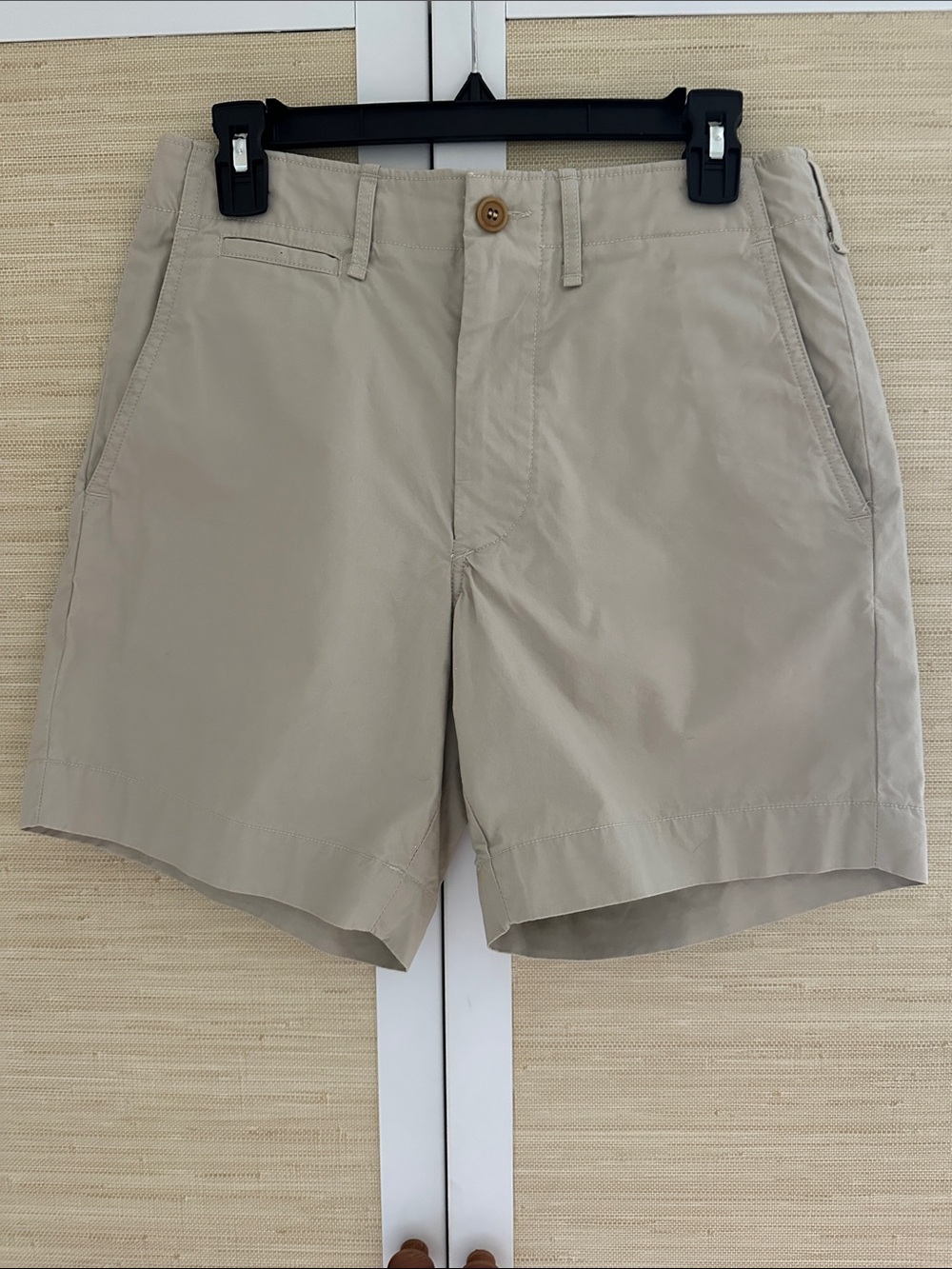Buck Mason Khaki Flat-Front Cotton Shorts